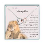 Sereney Daughter Necklace from Dad, Father Daughter Necklace as Daughter Gifts from Dad, Dad to Daughter Necklace as Fathers Daughter Gift, Father to Daughter Birthday Gifts