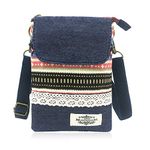 Roomy Cell Phone Purse Wallet Canvas Small Crossbody Purse Bags with Shoulder Strap For Women teen girlsl