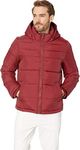 Tommy Hilfiger Men's Classic Hooded Puffer Jacket (Standard and Big & Tall), Pearlized Red, Large