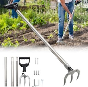 JAOTREL Professional Garden Hoe 49 Inch Long with Adjustable Long Handle - Heavy Duty Weeding & Cultivating Tool for Gardening, Lawn, and Yard Work