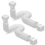 Aoresac 2 Pack Rain Gutter Downspout Extensions, Down Spout Drain Extender, Extendable from 21 to 68 Inches, Flexible Drainage Pipe Connector for Outdoor Gutter Connector Rainwater Drainage