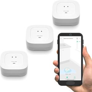 Water Leak Sensor 4 with 105dB Audio Alarm 3-Pack, SMS/Text, Email & Push Notifications, Freeze Warning, LoRa Up to 1/4 Mile Open-Air Range, w/Alexa, IFTTT, Hub Required!