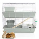 Rabbit/Guinea Pig 2 Tier Indoor Cage by Cozy Pet 100cm suitable for Rat, Chinchilla and other Small Animals Hutch Model: RB100-D. (We do not ship to NI, Scot Highlands & Isls CI, IOM or IOW)