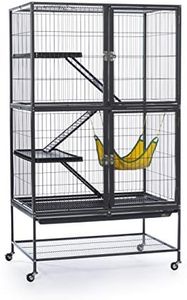 Prevue Pet Products 485 Feisty Ferret Home with Stand, Black Hammertone