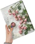 iPad Mini 6th Generation Case Floral Pattern iPad Mini 6 Floral Case Flower Pattern Cute Pretty Slim Leather Folio Smart Cover Support Pencil Charging Auto Sleep/Wake (Color E)