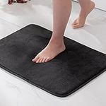 MIULEE Memory Foam Bath Mat Super Absorbent Non-Slip Bathroom Mat Washable Bath Mats Easier to Dry Bath Mats for Bathroom Extra Soft Mat For Bathroom Shower Bathtub and Toilet 40x60cm Dark Gray