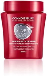 Connoisseurs Silver Jewelry Cleaner 8 oz Liquid Tarnish Remover for Sterling Silver Rings, Necklaces, Earrings & Bracelets Safe, Fast & Effective Silver Cleaning Solution