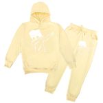 FABVIO PLUS Kids Woolen Graphic Print Sweatshirts and Sweatpants Set for Kids Suit Set (HUD.TR-9-CRM-32-1) Cream