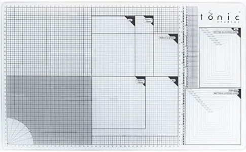Tonic Studios 352e A3 Glass Cutting Mat, White/ Green
