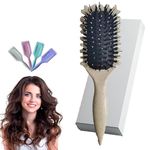 Curl Defining Brush-Curly Hair Comb for Shaping and Defining Curls,Brush for Curly Hair for Women Men (Beige)…