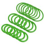 PATIKIL Carnival Ring-Toss Rings Set 4cm 6mm 8cm, 18 Pack Plastic Hoop for Outdoor Party Favor Game Booth, Green