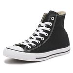 Converse All Star Hi Trainers Black Canvas - 3 UK