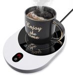 PYXISTIFY 50W Mug Warmer & Candle Warmer - Electric Coaster with 5 Temp Gears up to 203 ℉ (95 ℃) - 12 hrs Auto Shutoff & Waterproof Plate for Heating Tea, Cocoa, Milk - Smart Beverage Warming (No Cup)