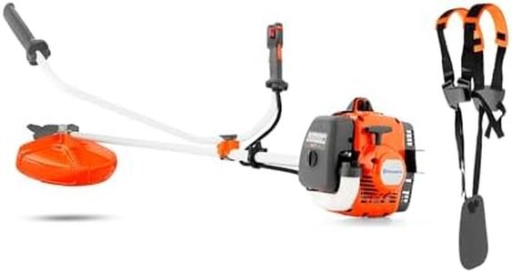 Husqvarna 122R Benzin-Rasentrimmer - 21,7cm³ 2-Takt Freischneider, 43 cm Schnittbreite, Tap 'n Go Kopf, Smart Start®, mit Doppelgurt