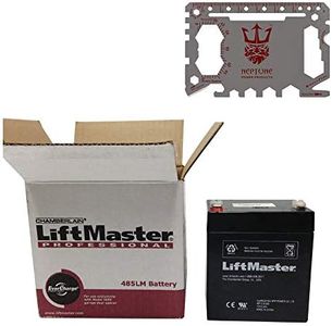 Neptune 46-in-1 Card Multi Tool + Chamberlain 485LM Battery Lift Master Garage Door Openers 485LM Battery Backup, OEM(1 BATTERY + 1 TOOL)