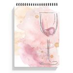 Factor Notes Watercolour Book: A5, 300 GSM Paper, 24 Pages with Perforation, Wiro Bound (Wine Glass)