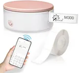 Arkscan M300 Portable Thermal Sticker Printer for Bluetooth Wireless Smart Phone Label Maker, Inkless and Rechargeable, Multiple Templates Fonts for Home, Office and Storage (Pink Round)