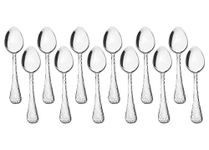 Steren Impex | Stainless Steel Hammered Table/Dinner Spoon - Nile, 12 Pieces