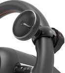 Tool Free Steering Wheel Knob Spinner with Metal Ball Bearing, Quick Install Suicide Knob for Steering Wheel, Steering Wheel Spinner Fits 3.45–4.9" Car, SUV, Semi Truck, Tractor, Boat (Black, 1 Pack)