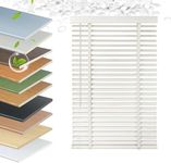 EVOZEN Faux Wood Blinds 2 Inch Cordless, Room Darkening Mini Venetian Horizontal Blinds & Shades for Indoor Windows, Office, Living Room, Bedroom, Multiple Colors