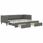 'vidaXL Dark Grey Fabric Daybed wit