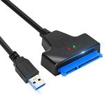 SATA to USB Adapter Cable for 2.5 inch SSD and HDD,VCOM USB 3.0 to SATA III Hard Driver Adapter,Support UASP SATA to USB Cable SATA Adapter Cable USB to SATA Adapter HDD to USB SSD Sata Cable