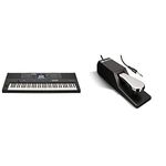 YAMAHA PSR-EW425 Digital Keyboard - in Black & M-Audio SP-2 - Universal Sustain Pedal with Piano Style Action, The Ideal Accessory for MIDI Keyboards, Digital Pianos, Electronic Keyboards & More