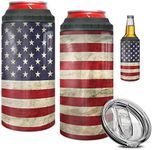 winorax American Flag Tumbler 4-in-