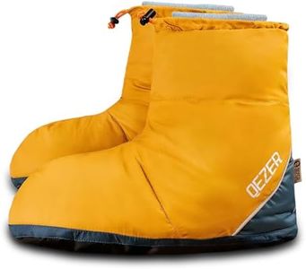 QEZER Down Booties for Men and Women Keep Warm Foot Warmers Camping Slippers Winter Camping Socks