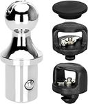 YiYou 30137 Puck System Gooseneck Hitch Ball Kit, 2-5/16 Inch Gooseneck Ball & 2 Safety Chain Anchors, Fits Ford F-250/F-350/F-450 Super Duty, Nissan Titan XD Trucks, 30,000 lbs GTW / 7,500 lbs VTW