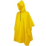 Senmortar Rain Poncho Multifunctional Raincoat Waterproof with Hood for Men Women Adult Hiking Fishing Festivals Camping (Yellow)