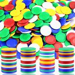 Wpxmer 300 Plastic Poker Chips, Poker Card Game Chips Bulk for Game Play, Learning Math Counting, 5 Colors