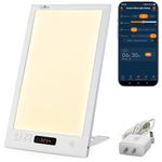 Light Therapy Sunrise Wake-up lamp, APP Control Light Alarm Clock 3 Color 12000lux Sun lamp Restorative Strength, Focusing Attention