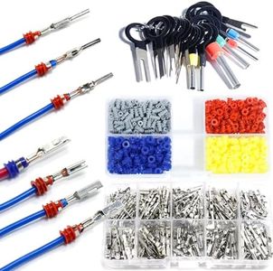 shengbowi Connector Pins Crimped Terminal Automotive Car kit Electrical 1/1.5/1.8/2.2/2.8/3.5mm Motorcycle Atv Wire Removal Non-Insulated Plug Male Female Crimp set