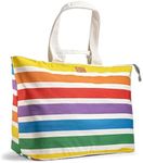 Fit & Fresh All The Things Weekender Bag for Women, Large Tote Bag For Women, Travel Bag For Women, Overnight Bag, Beach Bag, Extra Large Tote Bag With Compartments, Colorful Stripe