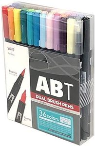 Tombow Dual Brush Pen ABT Twin Type Graphic Marker, Assorted