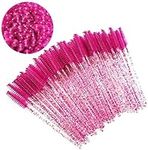 ZHIYE 50 pcs Disposable Eyelash Mascara Brushes, Wands Applicator Eyebrow Brush Makeup Kit, Eyebrow Castor Oil Brush Makeup Tool Red