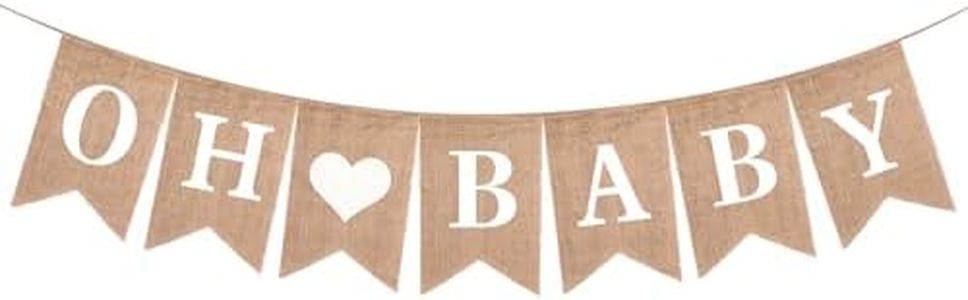 OH Baby Burlap Banner, Mr Cozy OH Baby Burlap Sign