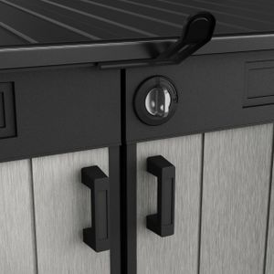 Keter Grande Store Outdoor Storage Shed – Double Door, Grey Duotech+, All-Weather, Fade-Free