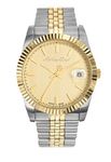 Mathey-Tissot Stainless Steel Swiss Made Analog Gold Dial Men's Watch - H810Bdi, Band Color-Two-Tone