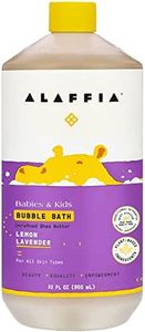 Alaffia Everyday Shea Bubble Bath for Babies & Kids, Gentle for Sensitive to Very Dry Skin Types, Ethically Traded, Non-GMO, Lemon Lavender, 32 Ounces