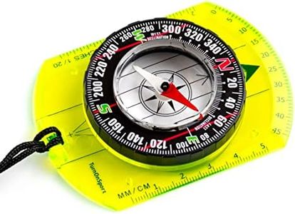 Orienteering Compass - Hiking Backpacking Compass - Advanced Scout Compass Camping and Navigation - Boy Scout Compass Kids - Childrens Compasses for Map Reading - Baseplate Compass Survival (Green)