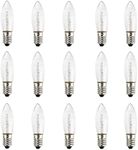 GutReise Pack of 15 AC E10 LED Replacement Bulbs Top Candle for Fairy Lights 10V-55V 0.3W 3000K