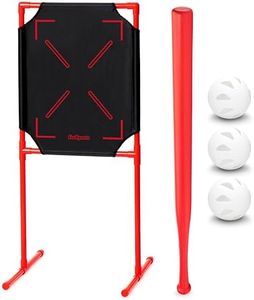 GoSports LotBall AIR Backyard Baseball Bat, Ball and Strike Zone Set - Plastic Baseball Game for Kids