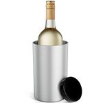 Stainless Steel Wine Chiller Bucket - Double Walled Vacuum Insulated Cooler With Ice Pack For White Wine And Champagne For 750 ml Bottles - Keep Beverage Cold And Great Gift For Wine Lovers