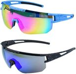 Teaque 2 Pack Sports Sunglasses, Lightweight Running Shades Sports Glasses, Anti-Ultraviolet Goggles for Outdoor Activities Men Women Youth Baseball Cycling Fishing Running Golf Driving Hiking.
