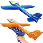 2 Pack Flying Airplane Toys with La