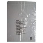 100x FBA Approved 38 Micron Poly Bags Self Seal Crystal Clear Quality Made in UK Poly Bags With Suffocation Warning in 5 Languages for Amazon Stock Poly Packaging Bagging - Uk Store 247 (8x10+1.5'')