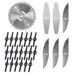 Weed Wacker Replacement Blade Cordless Strimmer Blade Metal Blade,Garden Strimmer Spare Blade,Garden strimmer cordless Contains only 27 blades，for Garden Strimmers Accessories