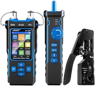 NOYAFA NF-8508 Network Cable Tester Kit with RJ45 Crimp Tool | Ethernet Cable Tester with Optical Power Meter, RJ45 Network Tester with Crimper Stripper Cutter for Cat5 Cat6 Cat7 8P8C